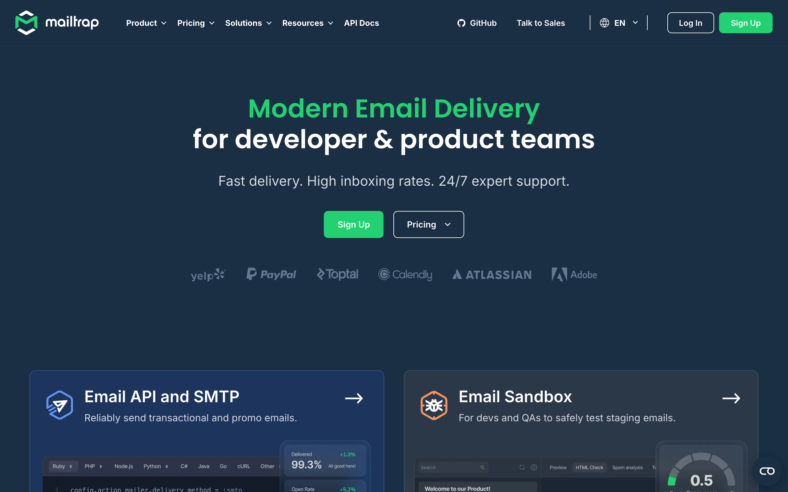 Mailtrap screenshot