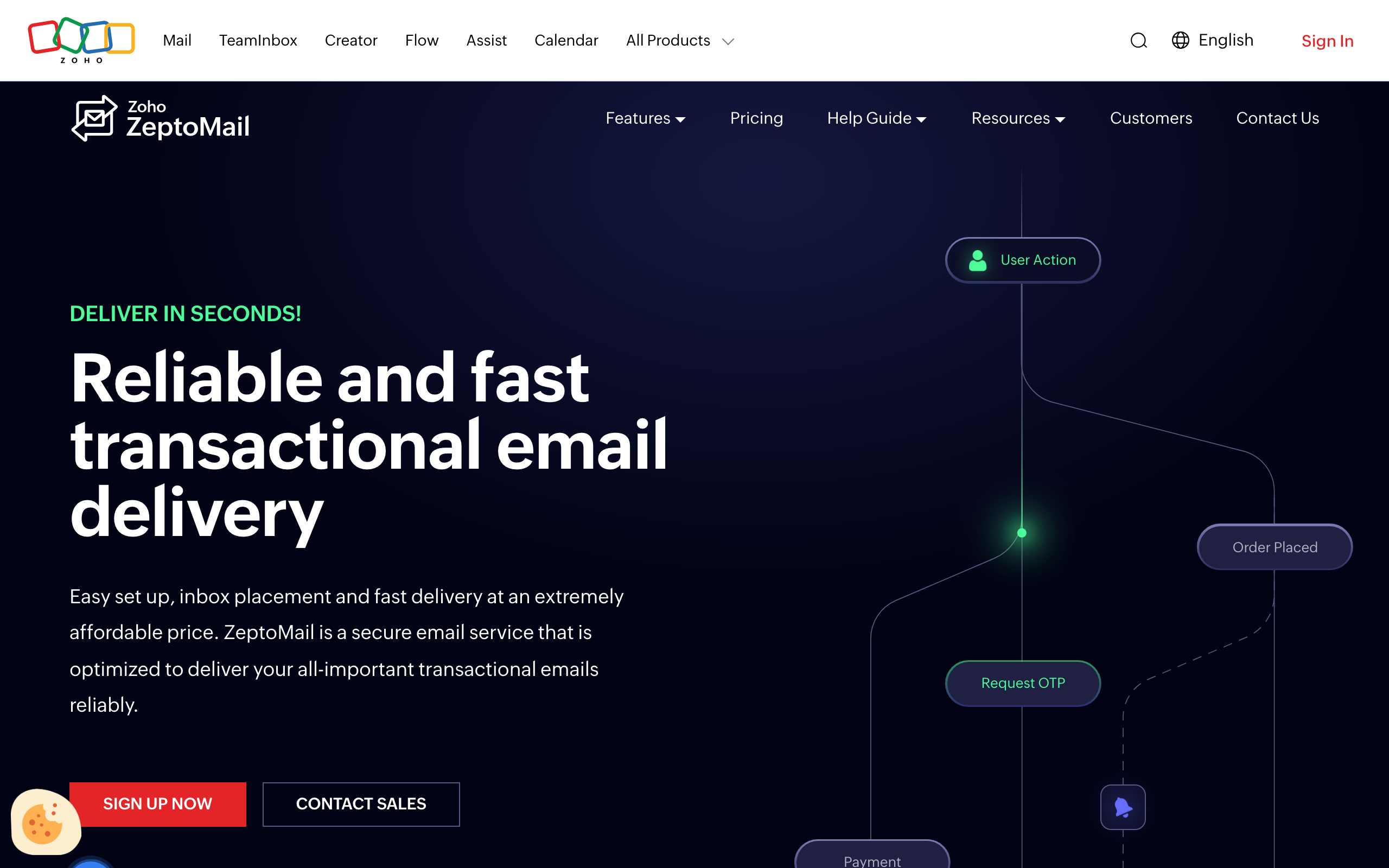 ZeptoMail (Zoho) screenshot